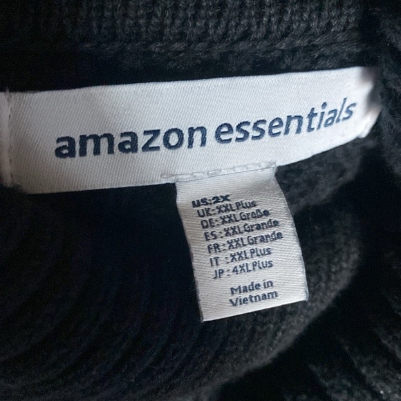 Cable Knit Turtleneck Cardigan Sweater Pullover Black Big Tall Men Size 2X NWT - Picture 10 of 10